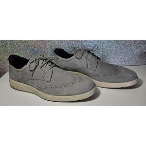 ECCO S Lite Hybrid Wingtip Brogue Oxford‎ Shoes Men Size 12 EU 46 Grey Suede